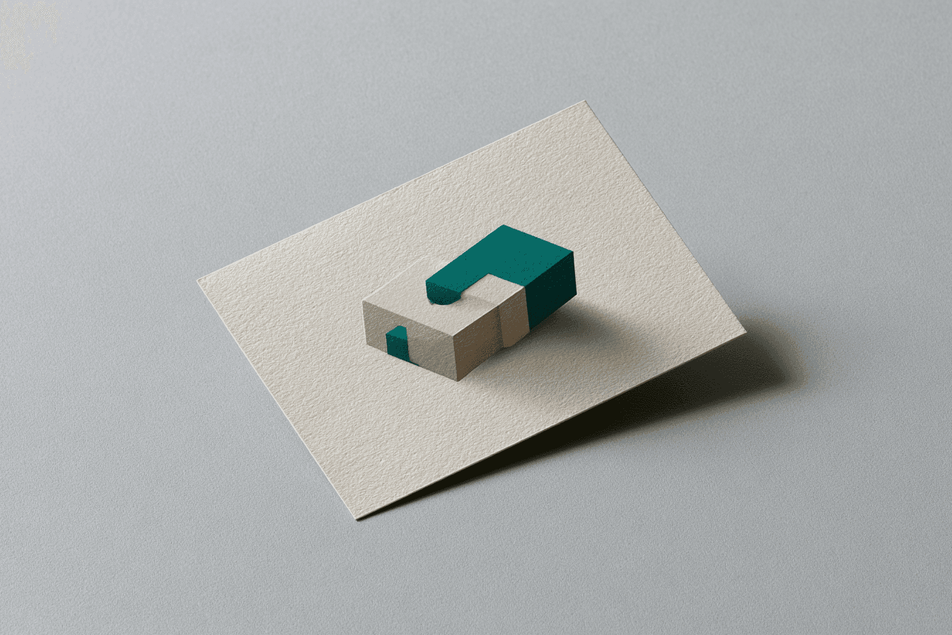 A handshake built from geometric modules embodies the point where supply meets build